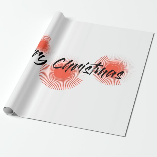 Papier Cadeau Design moderne, joyeux, ludique "Joyeux Noël" (Déroulé)