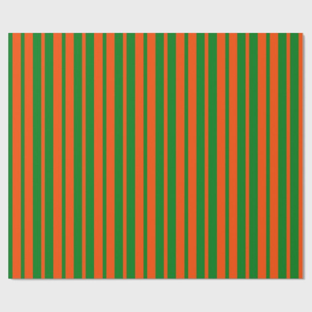 Papier Cadeau Design Motif Orange Green (Plat)