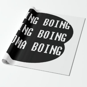 Papier Cadeau DESIGN NOIR ET BLANC amusant mots du mur
