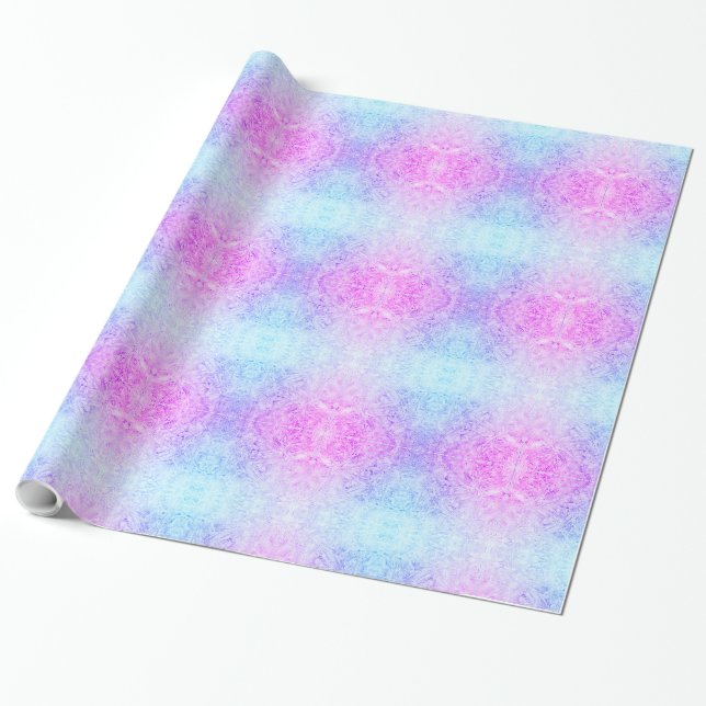 Papier Cadeau Design rose / pourpre gelé (Déroulé)