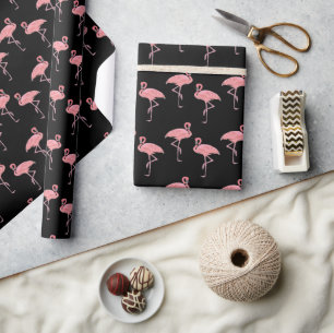 Papier Cadeau Design sans couture de troupeau de flamants roses 