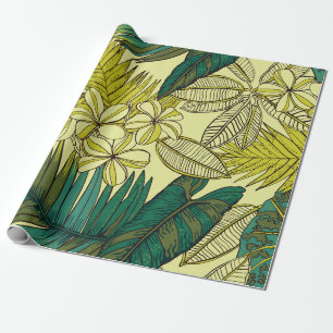 Papier Cadeau Design vintage de motif tropique. Papier peint à f