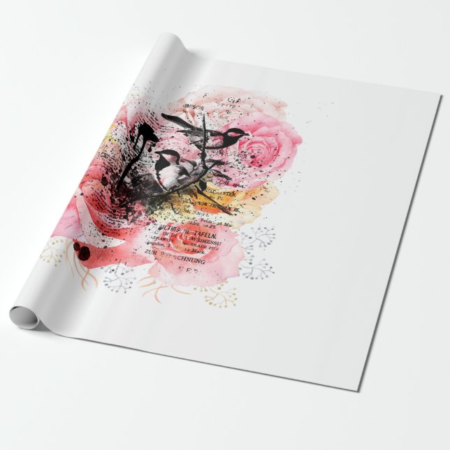 Papier Cadeau Design vintage élégant (Déroulé)