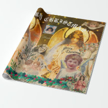 DESIGNER CHRISTMAS ANGEL COLLAGE Wrapper Papier