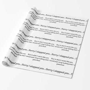 Papier Cadeau Désolé de vous avoir giflé...