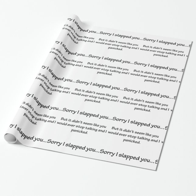 Papier Cadeau Désolé de vous avoir giflé... (Déroulé)