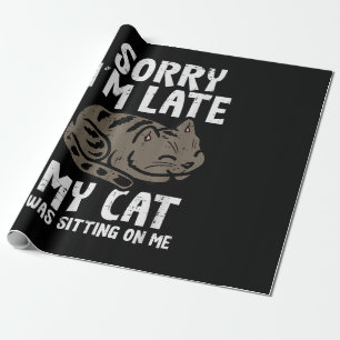 Papier Cadeau Désolé, Je Me Suis Assis En Retard Sur Moi Animaux