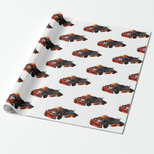 Papier Cadeau dessin animé de Kart racing
