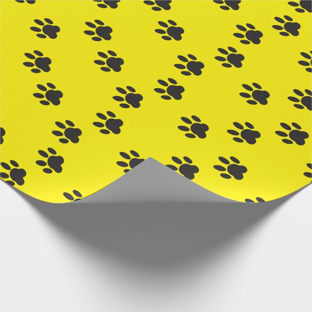Papier Cadeau Dessin animé moderne empreintes de patte de chat d (Coin)