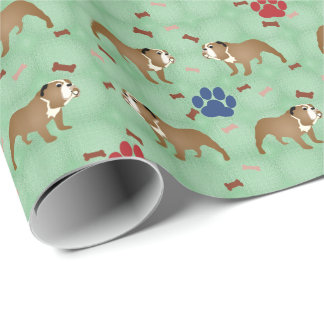 Papier Cadeau Dessin Bulldog Homme