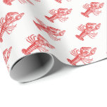 Papier Cadeau Dessin de homard rouge vintage no 1<br><div class="desc">Homard rouge vintage #1 Dessin ========= Invitations et accessoires personnalisables avec une image stylisée d'un homard. Vous pouvez facilement customiser ces produits en ajoutant des champs de texte, en supprimant des champs de texte existants, en modifiant des images de conception ou en ajoutant des images supplémentaires de votre choix. Vous...</div>