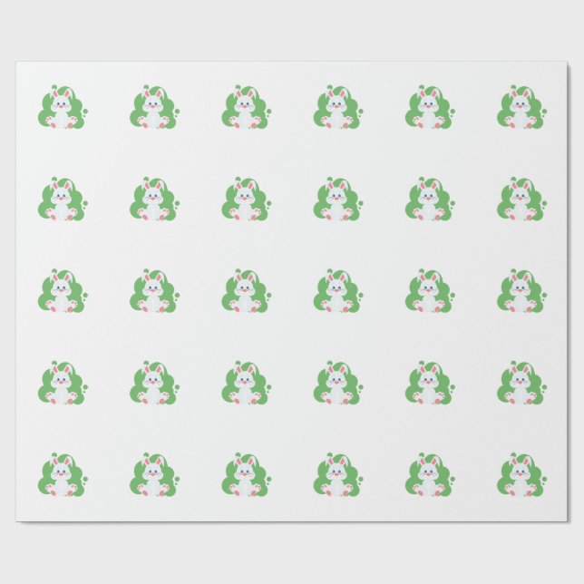 Papier Cadeau Dessin de lapin de dessin (Plat)