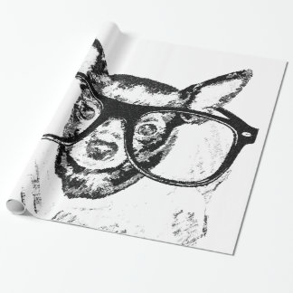 Papier Cadeau Dessin d'illustration de chien de chiwawa