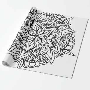 Papier Cadeau Dessin du cool de conception de mandala