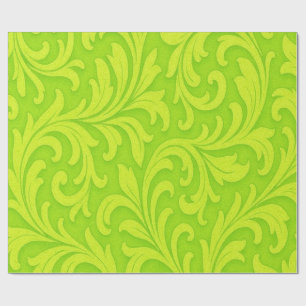 Papier Cadeau dessin floral rétro