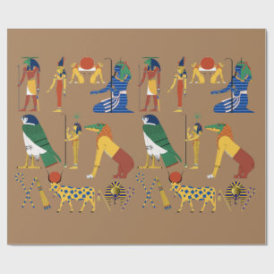 Papier Cadeau Dessin humoristique de la déesse des dieux égypt