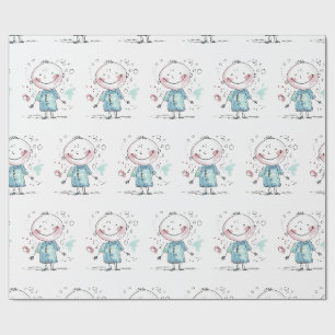 Papier Cadeau dessin personnalisé d'enfants