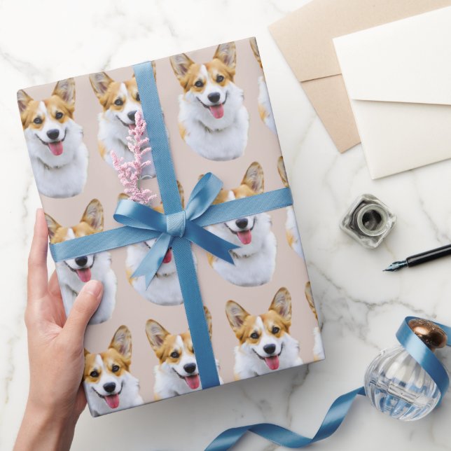 Papier Cadeau Dessin personnalisé Welsh Corgi Dog (Cadeaux)