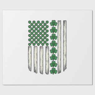 Papier Cadeau Dessin vectoriel vintage du drapeau américain Sham