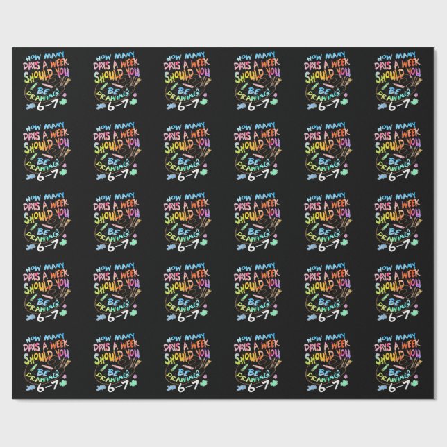 Papier Cadeau Dessinateur de dessins humoristiques  (Plat)