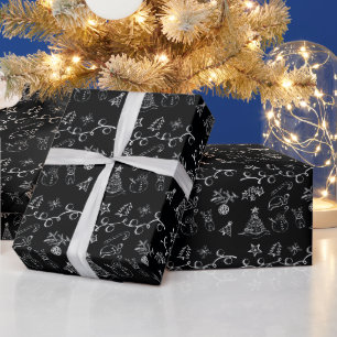 Papier Cadeau dessins motifs de Noël