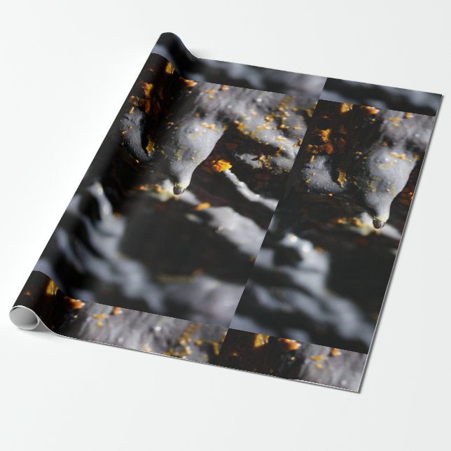 Papier Cadeau Détails de la grotte de tube de lave (Déroulé)