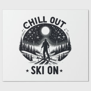 Papier Cadeau Détendez-vous Ski sur