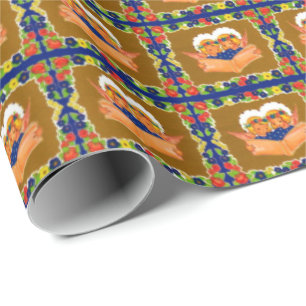 Papier Cadeau deux anges chantant