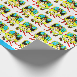 Papier Cadeau deux chèvres un chaton