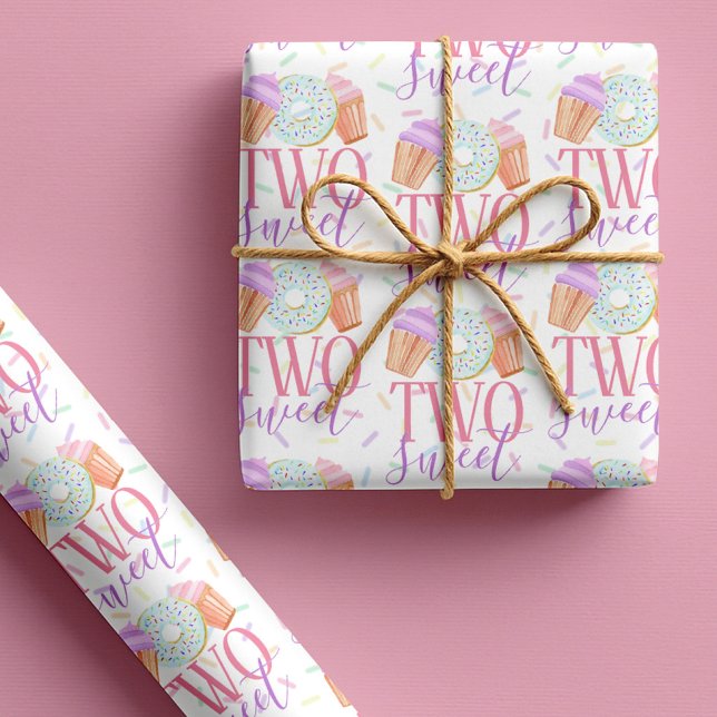 Papier Cadeau DEUX Douce 2ème Anniversaire (Créateur téléchargé)