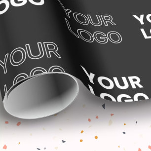Papier Cadeau Deux logos ou images Motif répétitif