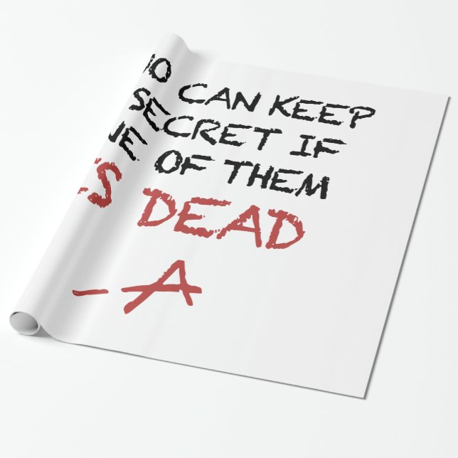 Papier Cadeau deux peuvent garder un secret si l'un d'entre eux (Déroulé)