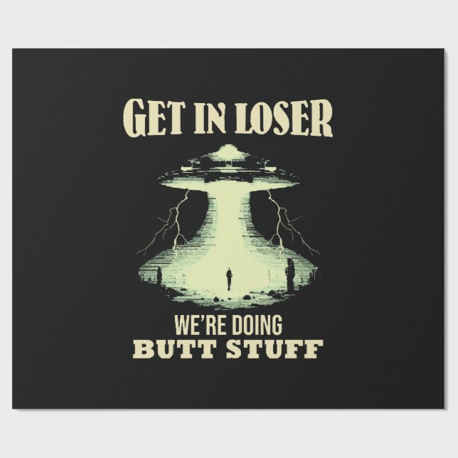 Papier Cadeau Devenez perdant - Nous faisons des trucs de Butt (Plat)