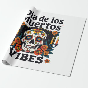 Papier Cadeau Día De Los Muertos Vibes Oaxaca Jour des Morts