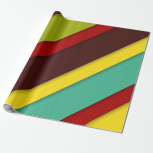 Papier Cadeau Diagonales multicolores