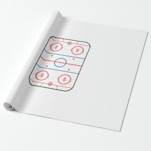 Papier Cadeau Diagramme de la patinoire Hockey Jeu Compagnon
