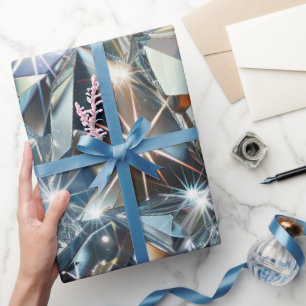 Papier Cadeau Diamants clairs brillants