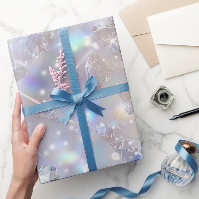Papier Cadeau Diamants clairs brillants  (Cadeaux)