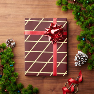 Papier Cadeau Diamants Crème au chocolat Motif minimal