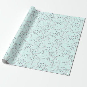 Papier Cadeau Diamants d'argent de Laurel, un pastel aquatique p