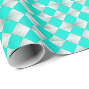 Papier Cadeau Diamants de satin de la moitié du siècle - argen