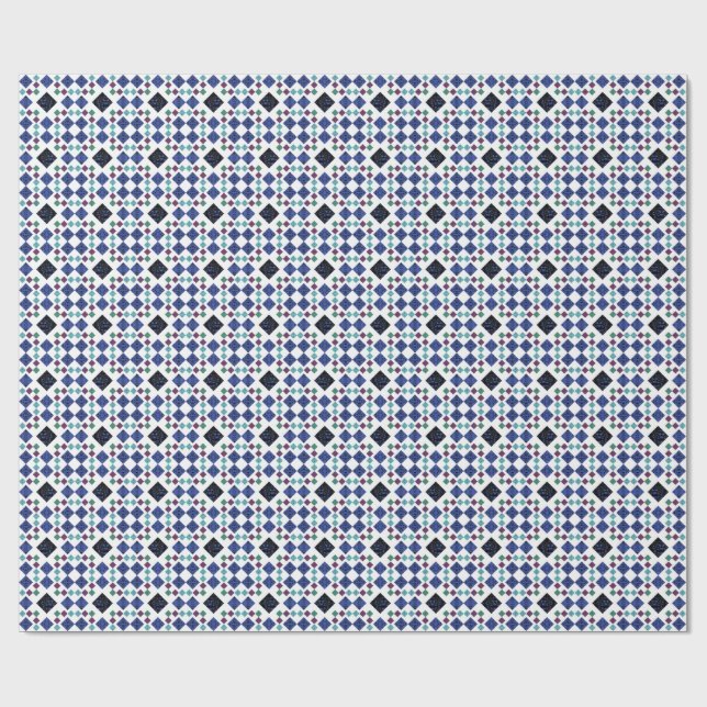 Papier Cadeau Diamants Étoilés (Plat)