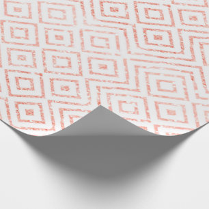 Papier Cadeau Diamants roses de parties scintillantes d'or