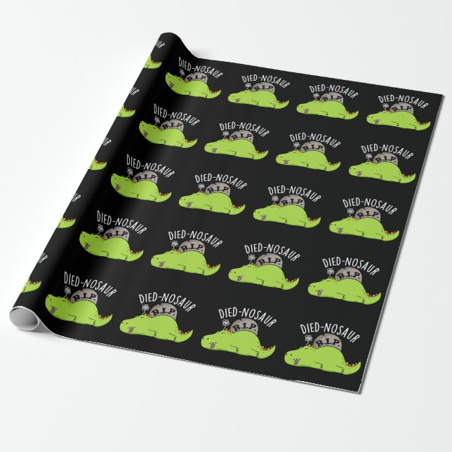 Papier Cadeau Died-nosaur Drôles de Blagues de Dinosaure Fond So (Déroulé)
