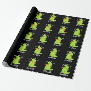 Papier Cadeau Diet-nosaur Blagues de dinosaure drôles Fond sombr