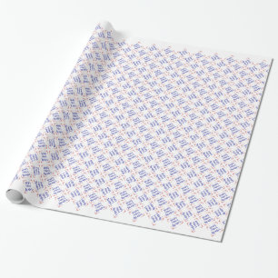 Papier Cadeau Dieu l'a dit ! Quatre fleurs rouges