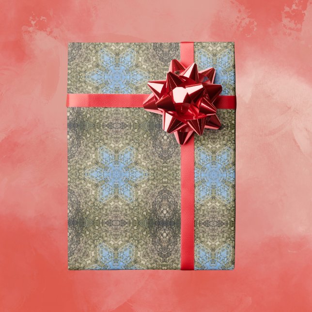 Papier Cadeau Digital Mandala jaune et bleu (Créateur téléchargé)