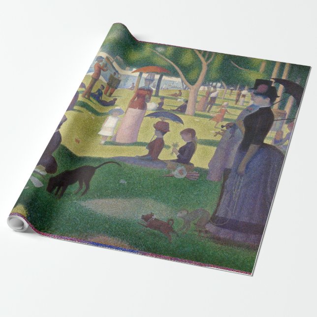 Papier Cadeau Dimanche sur La Grande Jatte Seurat Peinture (Déroulé)