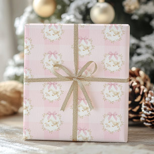 Papier Cadeau Dinde Rose Ruban Caprice Prépa Gingham