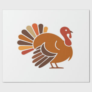 Papier Cadeau Dindon de Thanksgiving Rétro � Conception de récol